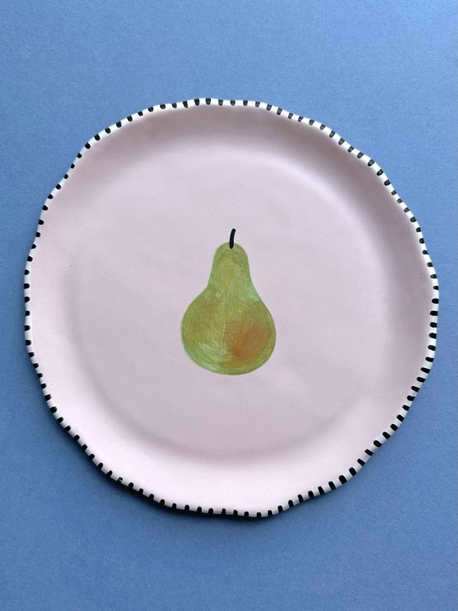 Pink Pear Plate - Side