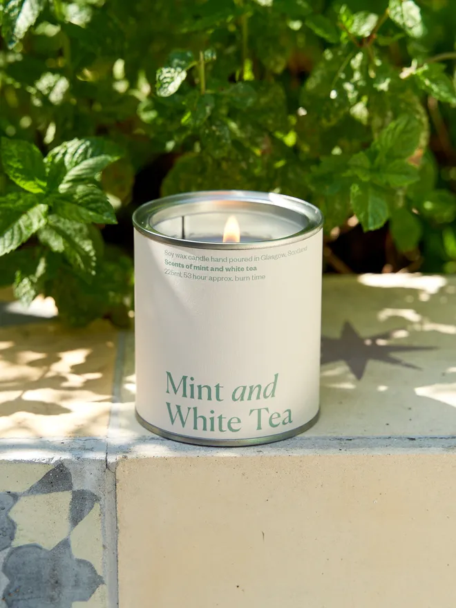Mint and White Tea Candle 