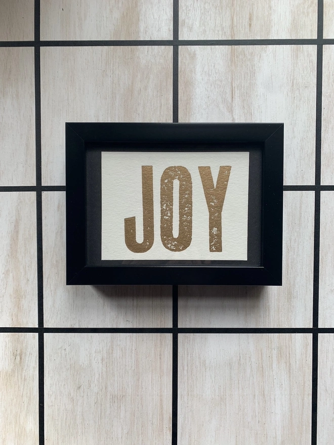 'Joy' Original Letterpress Print 