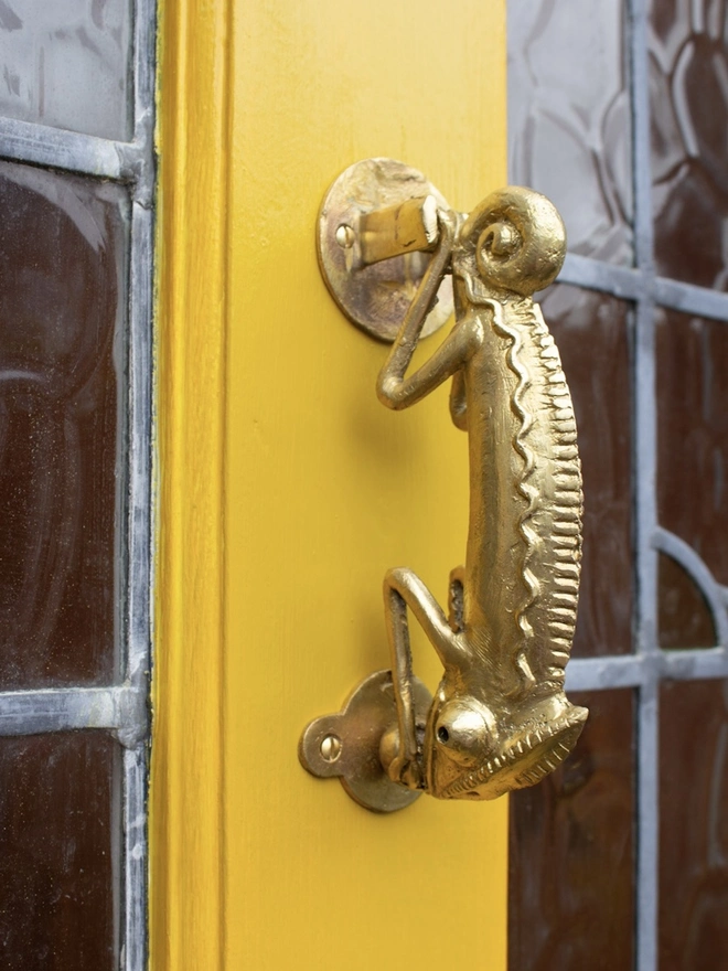 Ghanaian Ashanti Brass Door Knocker 'Chameleon'