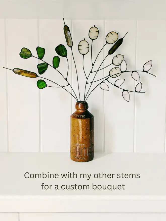 Custom stained glass bouquet