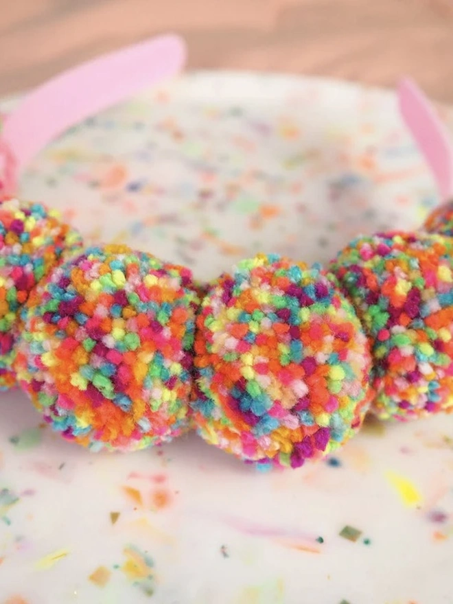 Confetti Pom Pom Headband