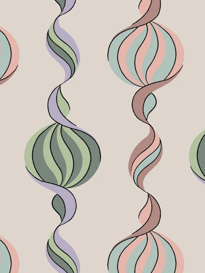 Carousel Twist In Pastel Candy Wallpaper Micaela Sharp
