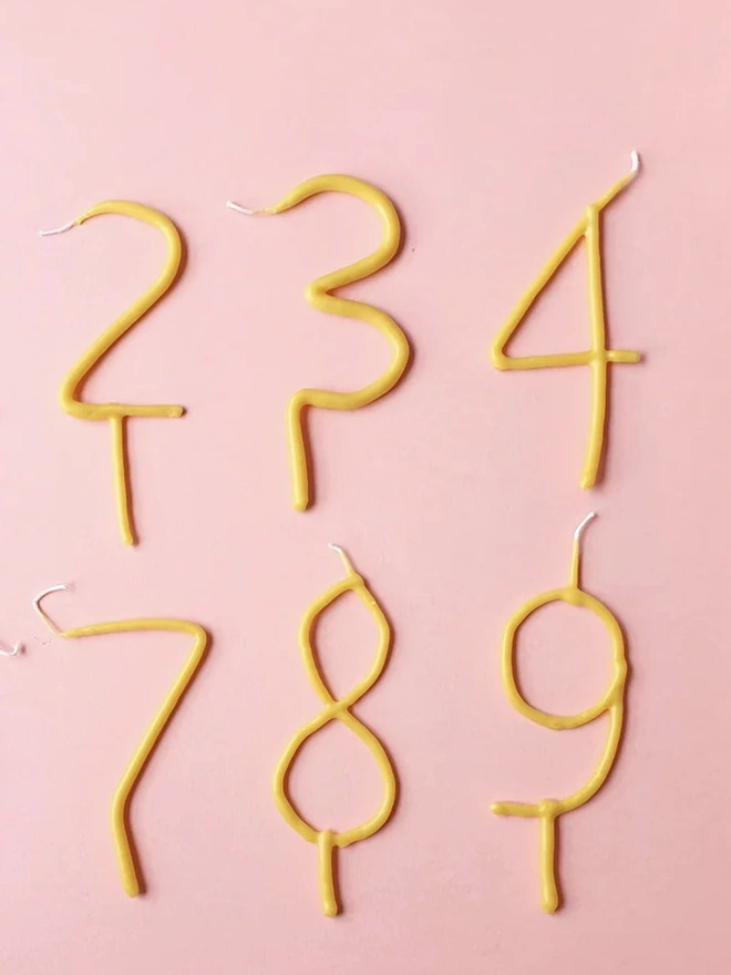 Numbered Beeswax Candles