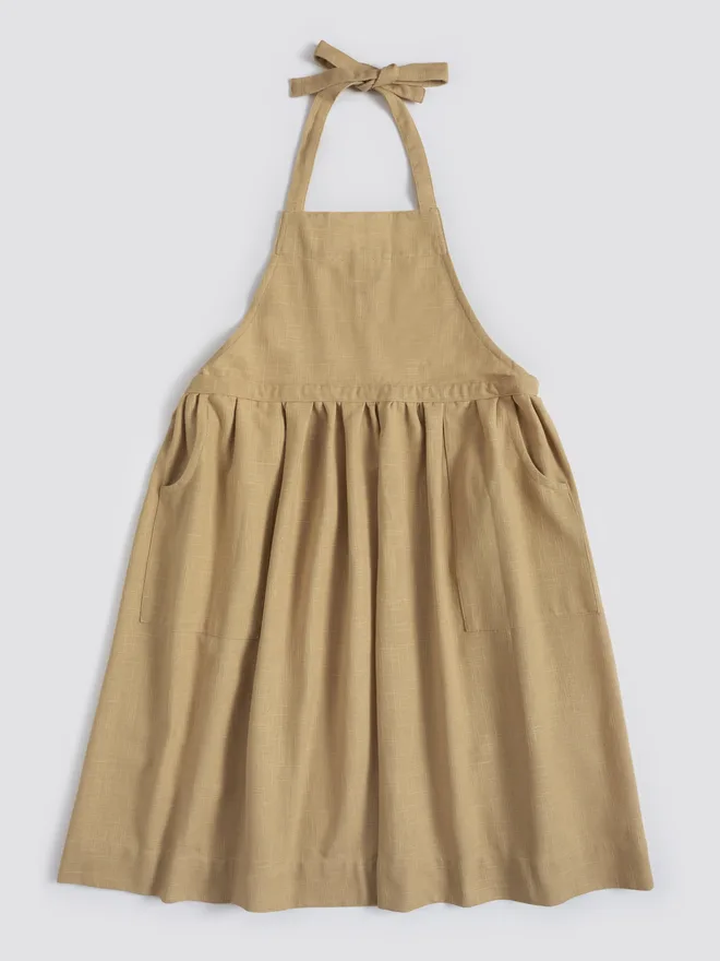 organic cotton apron yellow 