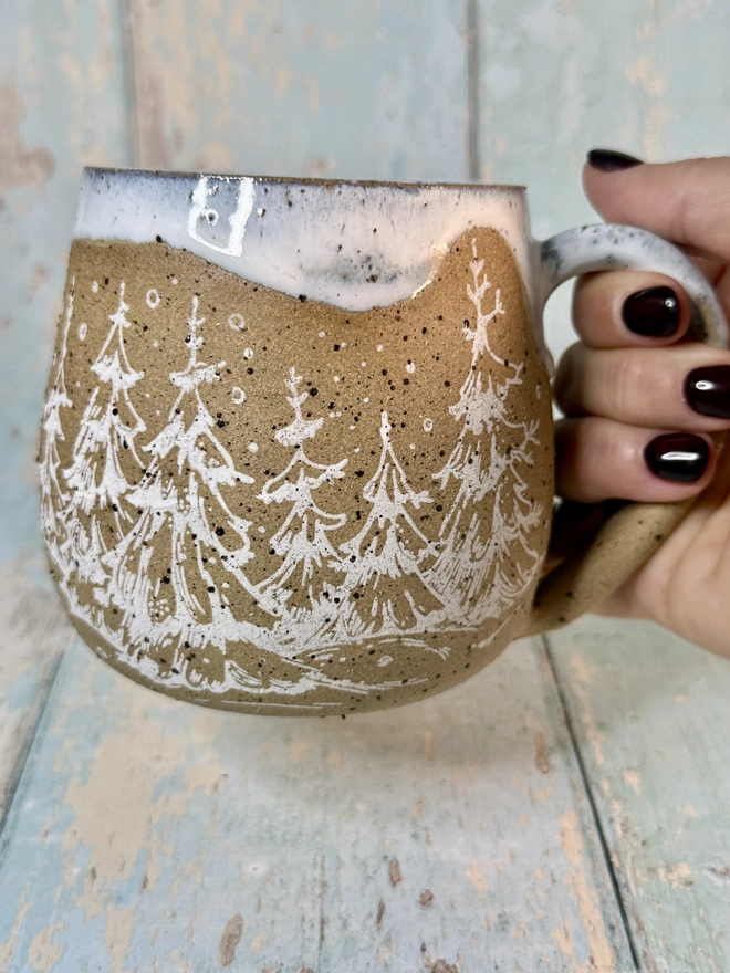 White Christmas Tree Mug