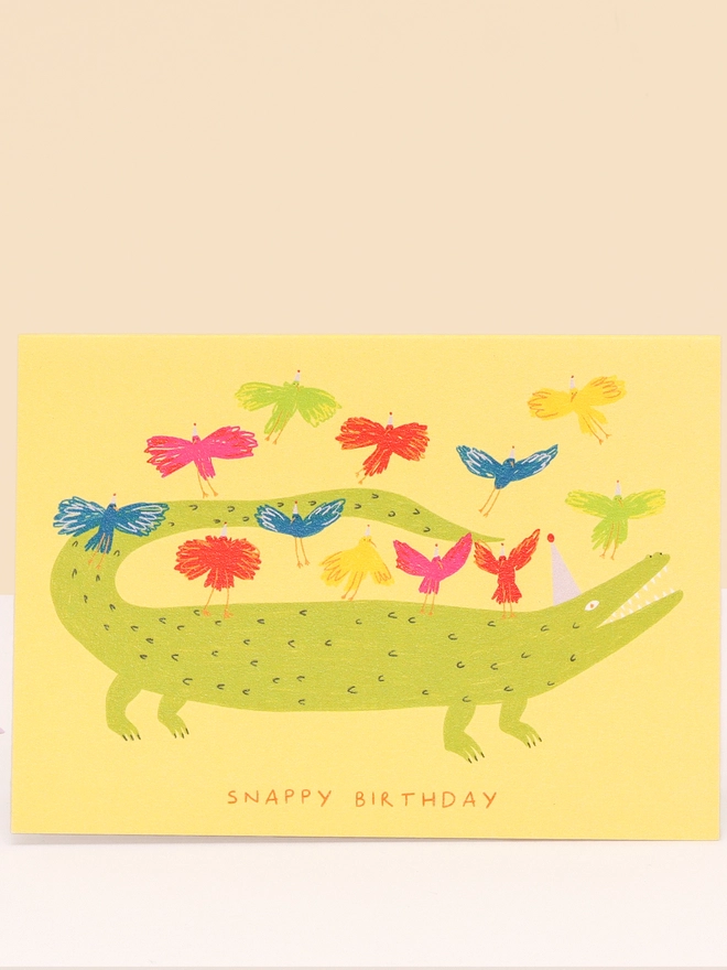 'Snappy Birthday' Crocodile Card 