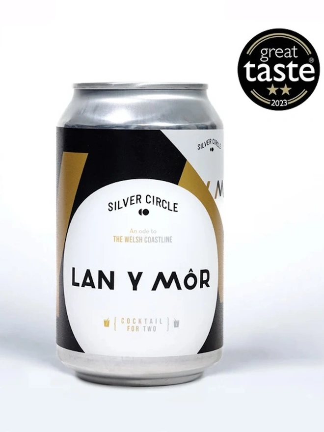 Lan Y Môr Cocktail In A Can (Set Of 1, 2, 4), cocktail on a white surface. 