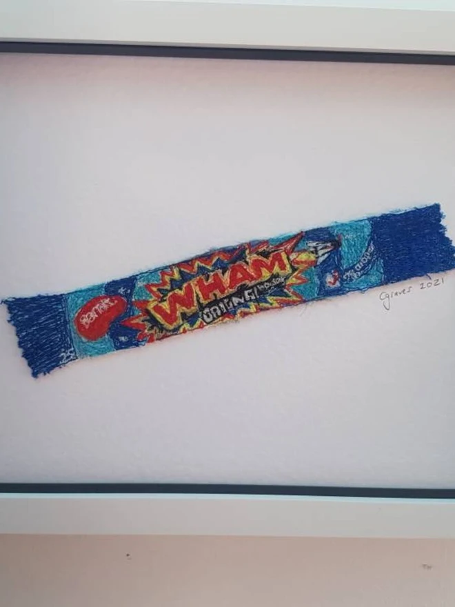 Barratt's Wham Bar Sweet Embroidery Wall Art