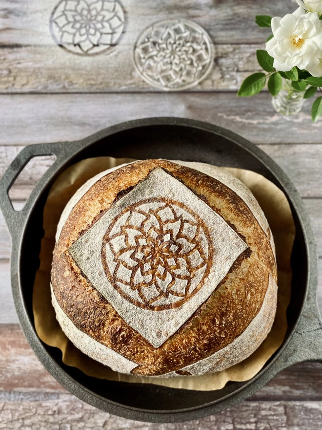 Bread art stencils - round 