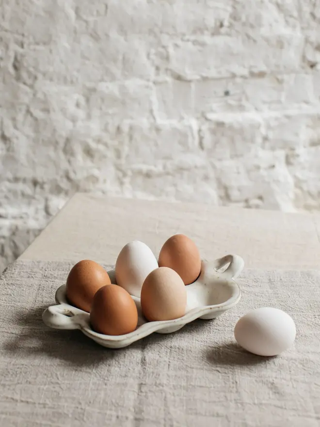 stoneware egg tray