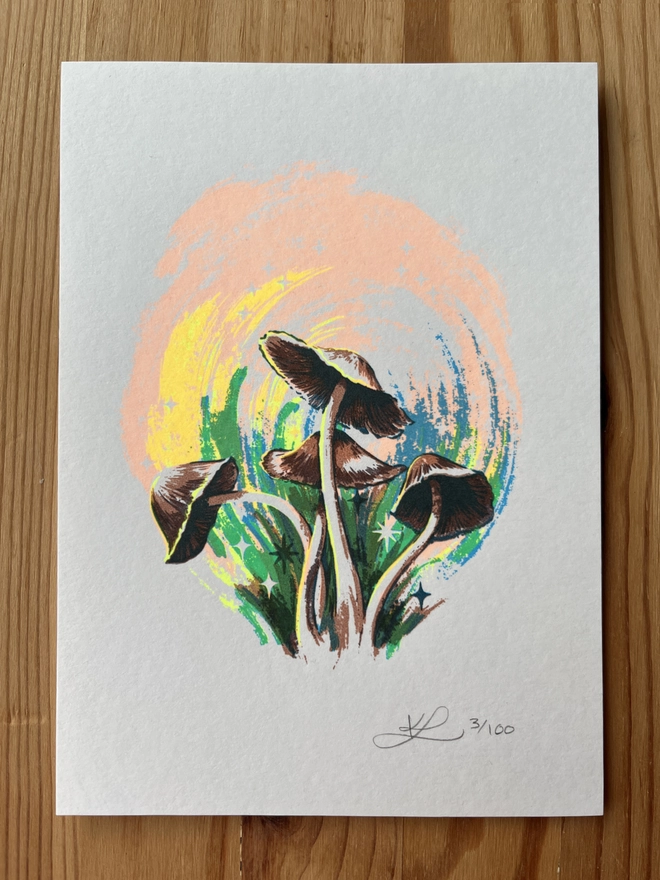 Scattering Fungi Screenprint
