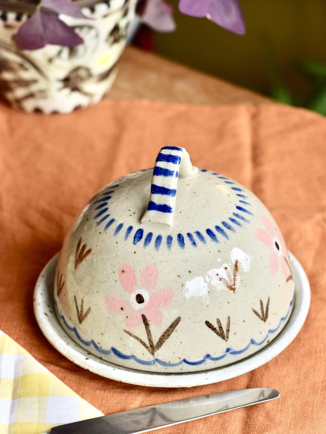 Ceramic 'Nessa' Butter Dish