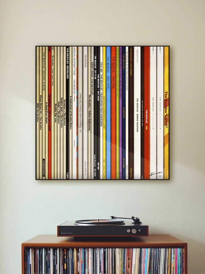 THE BEATLES vinyl records print