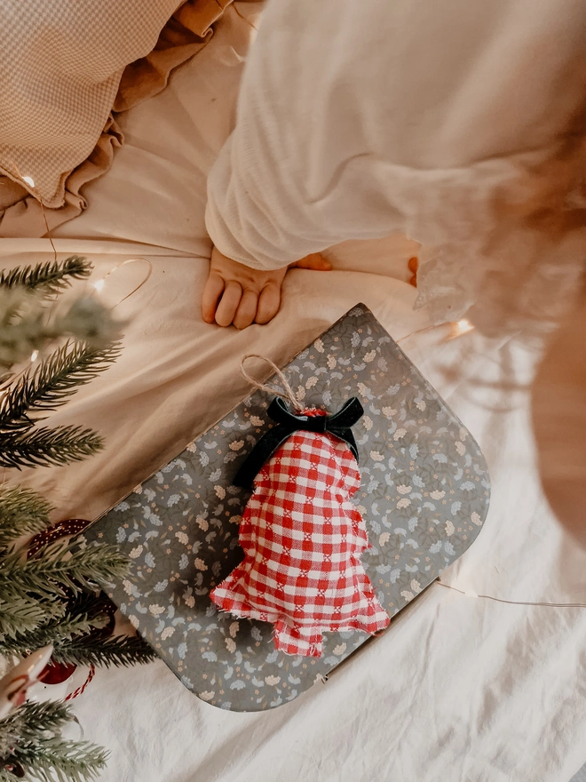Handmade Cotton Christmas Tree Ornament, Festive Nursery Decor