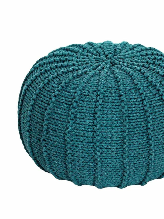 Zuri House. Ocean blue children’s pouffe.