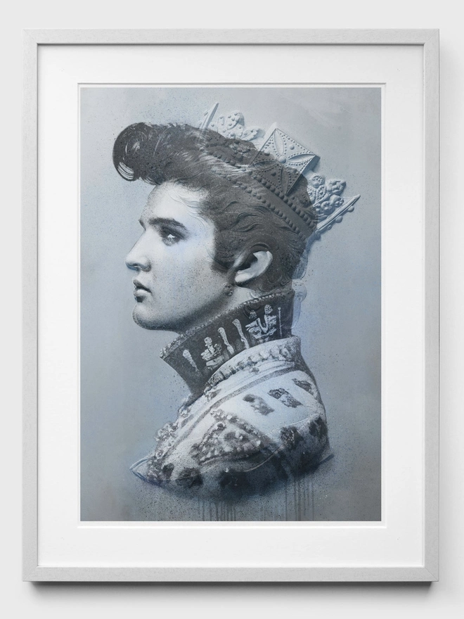 Elvis - White Frame