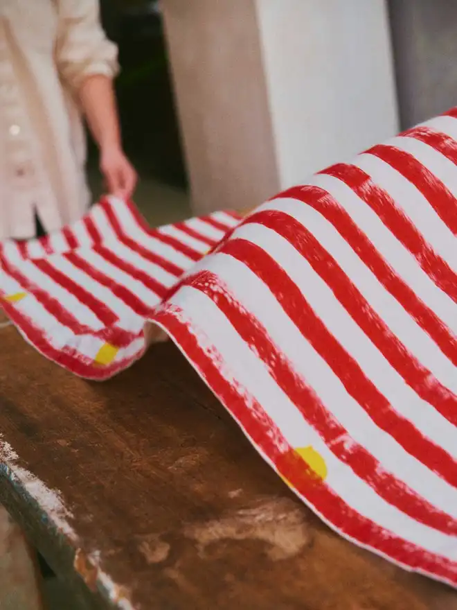 Red Stripe Table Runner
