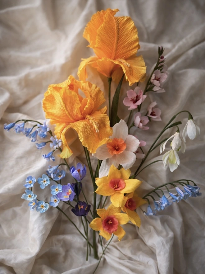 Yellow and Blue Meadow Flowers for Bridal Bouquets