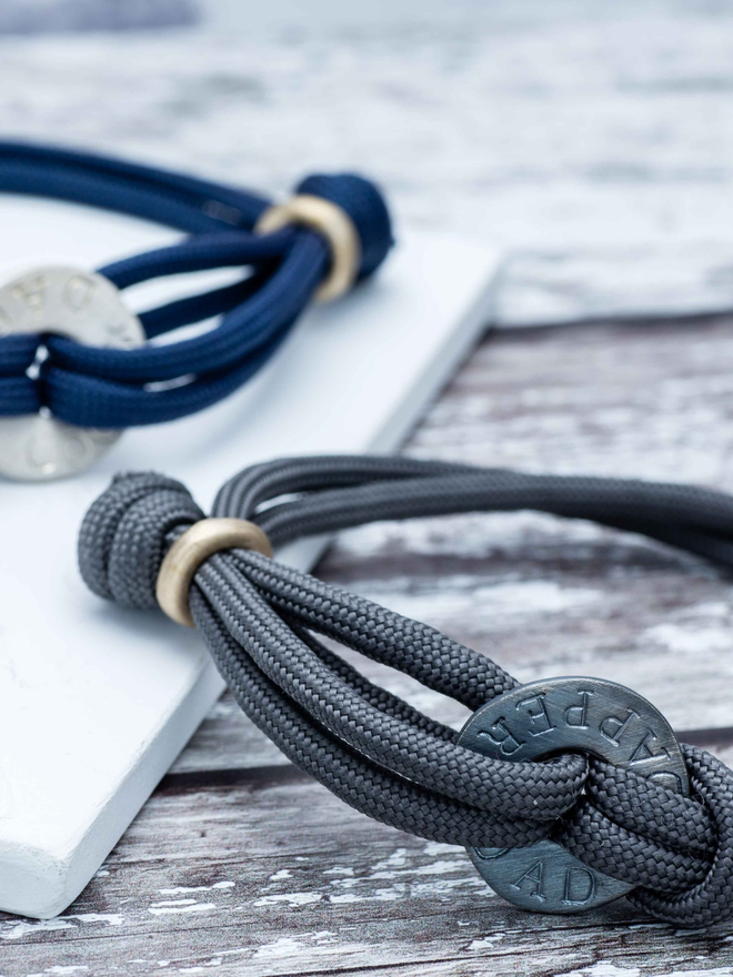 Personalised Washer Paracord Men's Bracelet