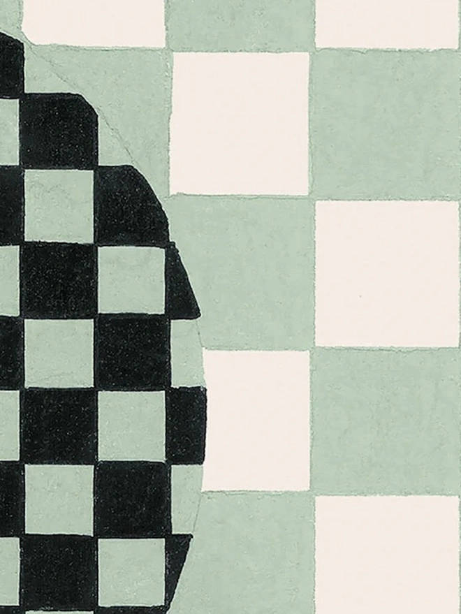 Deco Checkers In Seafoam Bliss Wallpaper Micaela Sharp