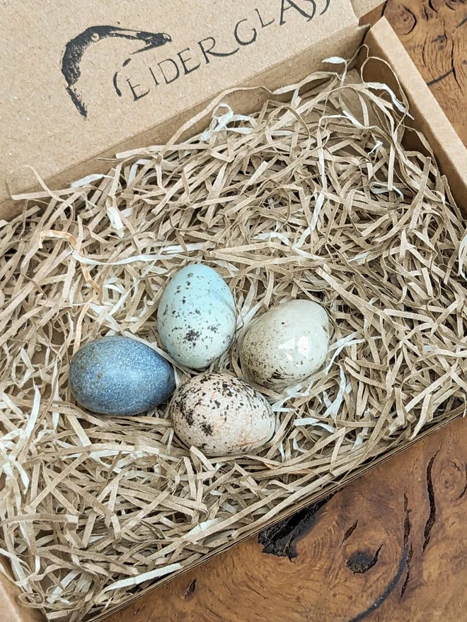 Ceramic Eggs (Clutch Of 4)