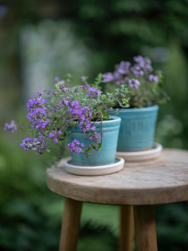 planter and saucer handmade set