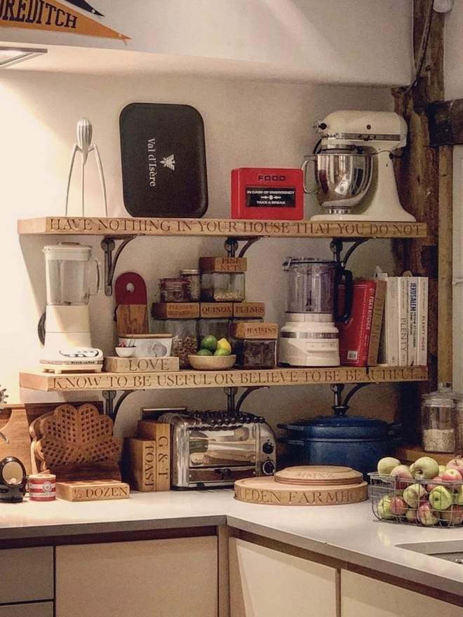 Personalised Oak Shelf with Brackets (Deep)