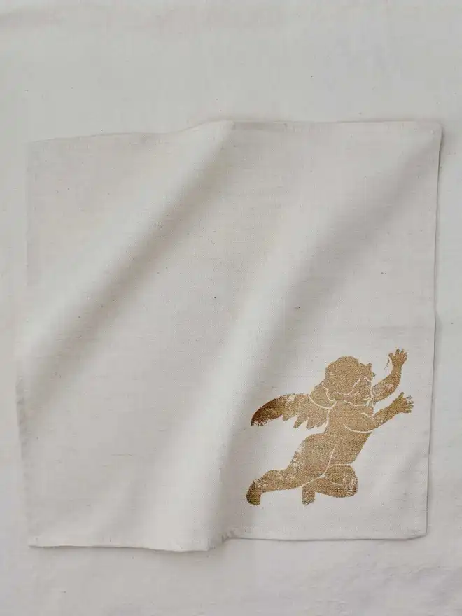 Christmas Gold Cherub Napkins