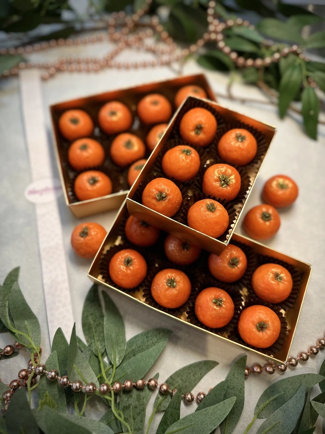 Orange flavoured Marzipan Satsumas