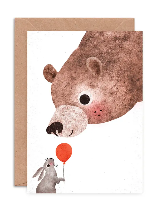 bear bunny birthday cards pack