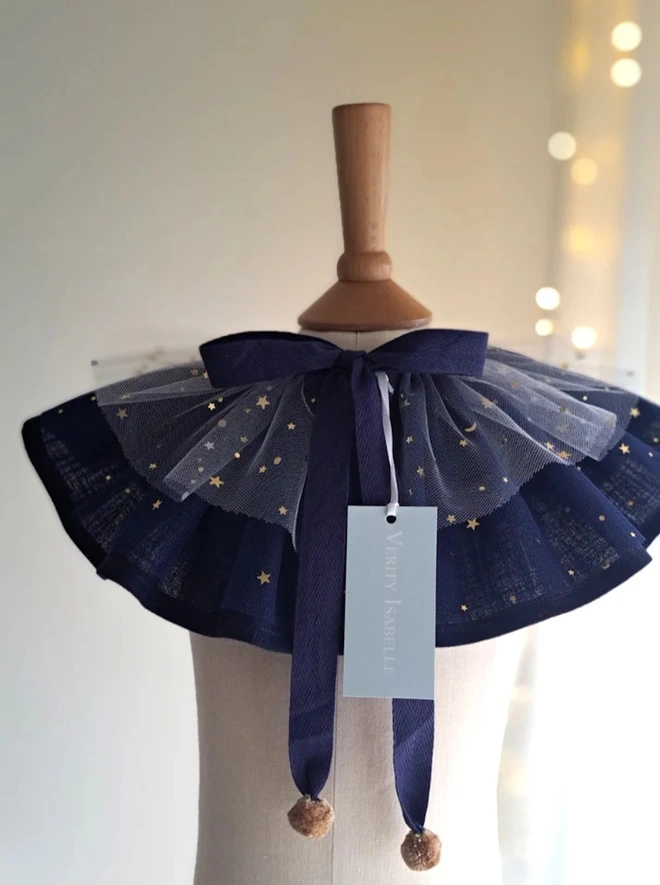 Midnight Collection  Linen Wizard Cape, Hat & Wand