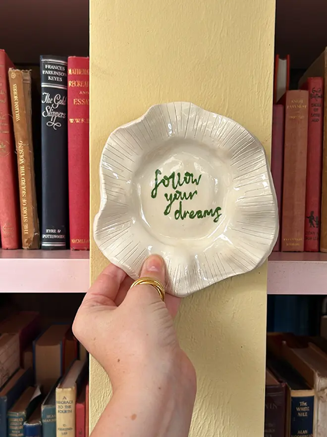 'Follow Your Dreams' Mini Ceramic Plate