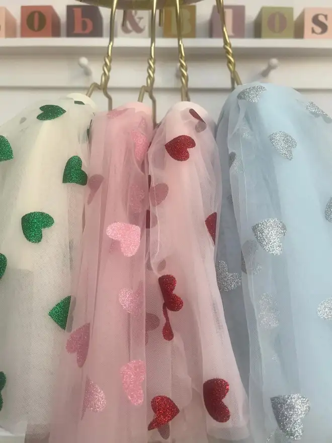 Tutu with Glitter Hearts