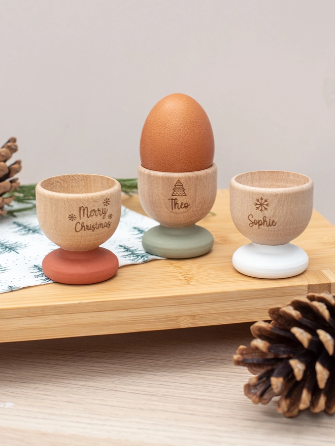 Christmas themed egg cups