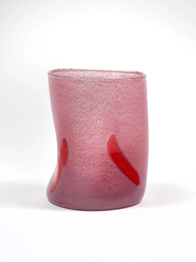 Pink and Red Glass Tumbler