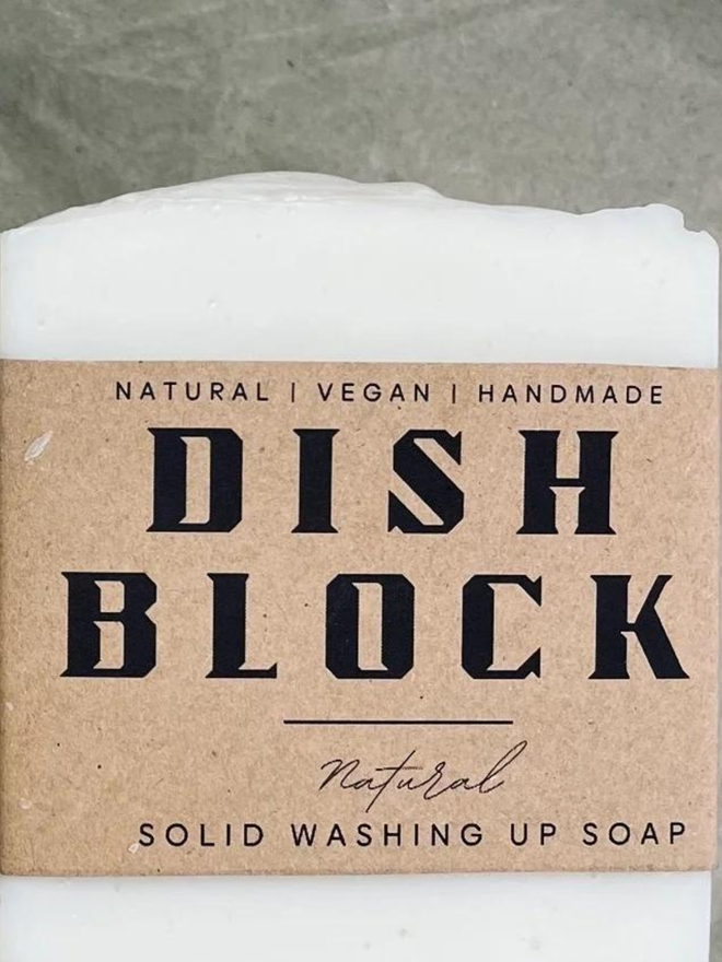 handmade vegan dishwashing soap block