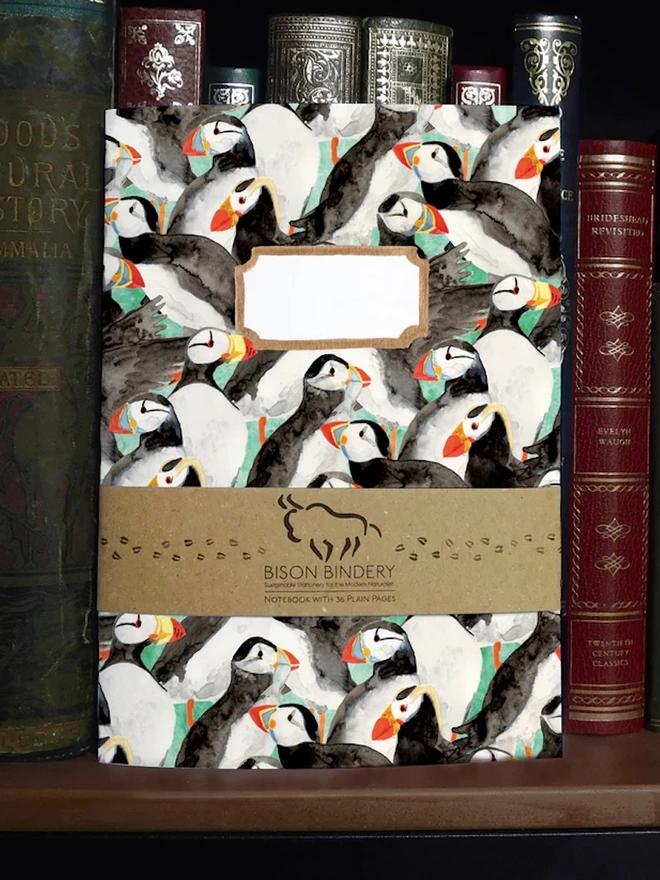Improbability of Puffins Print Notebook