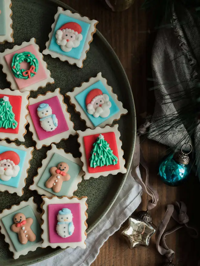 Santas Biscuit Stamp Jar