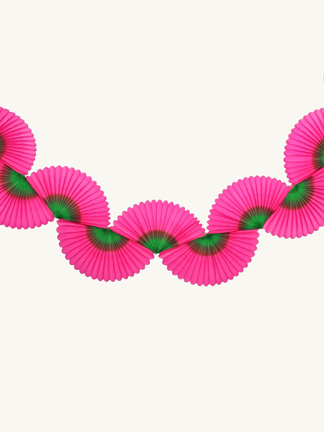 Two tone paper coloured garland