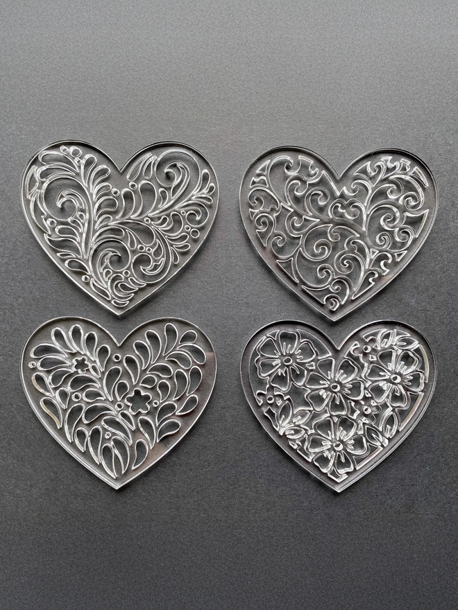 Bread art stencils - heart