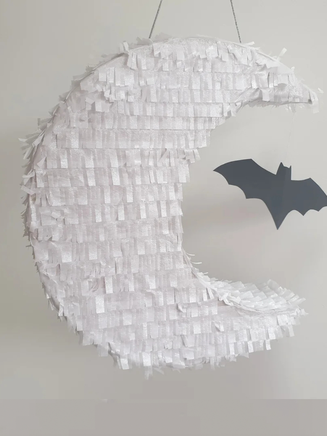 Moon and bat pinata