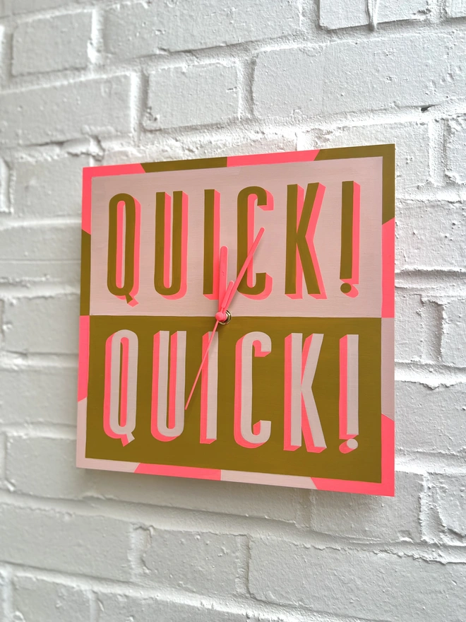 sylvie signs hand painted clock