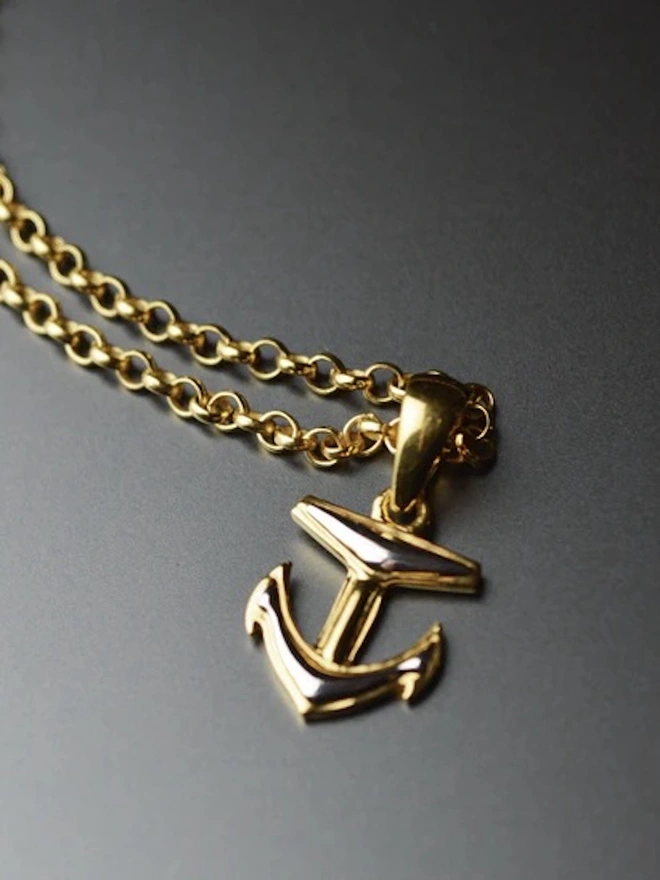 Marianne Necklace - Gold and Silver Anchor