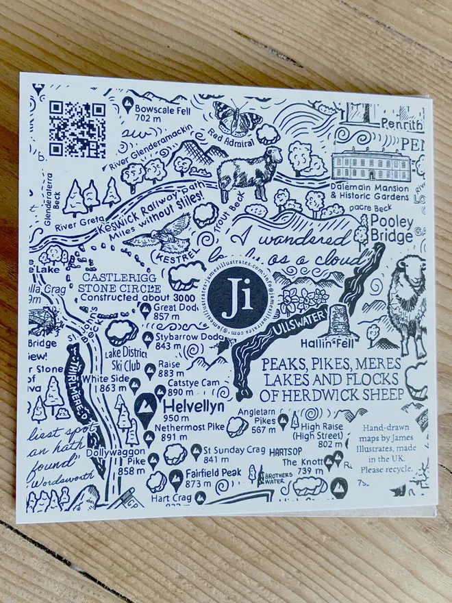 Lake District greetings card