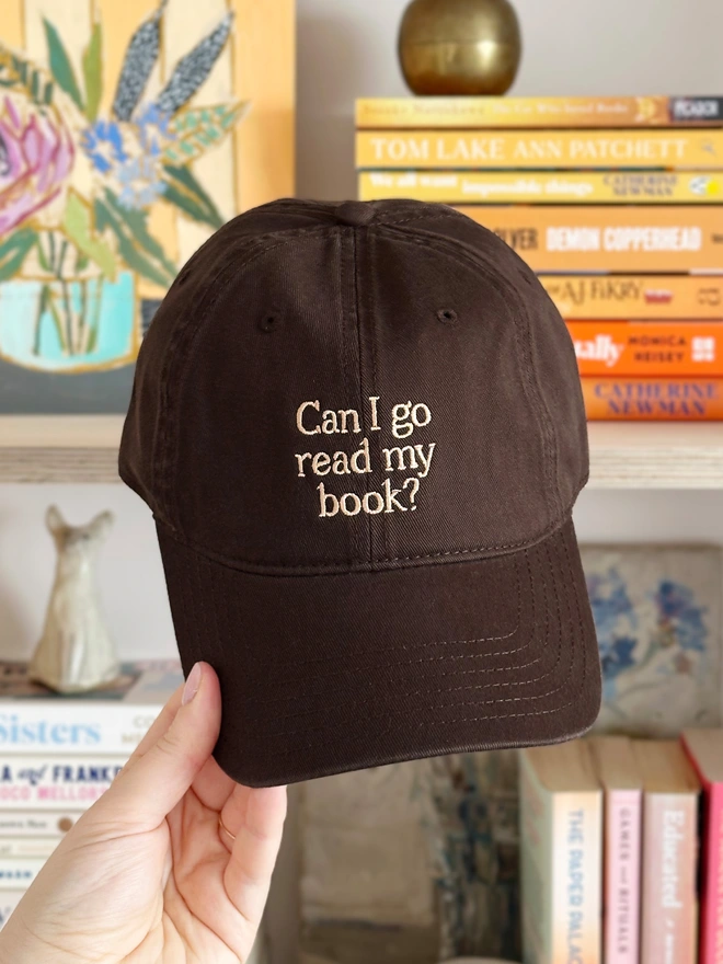 'Can I Go Read My Book?' Cotton Baseball Cap