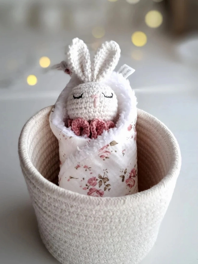 Personalised Pink Bunny Snuggle Comforter