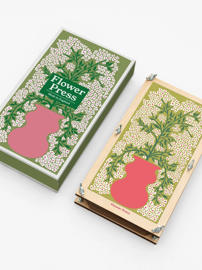 Flower press with it's box