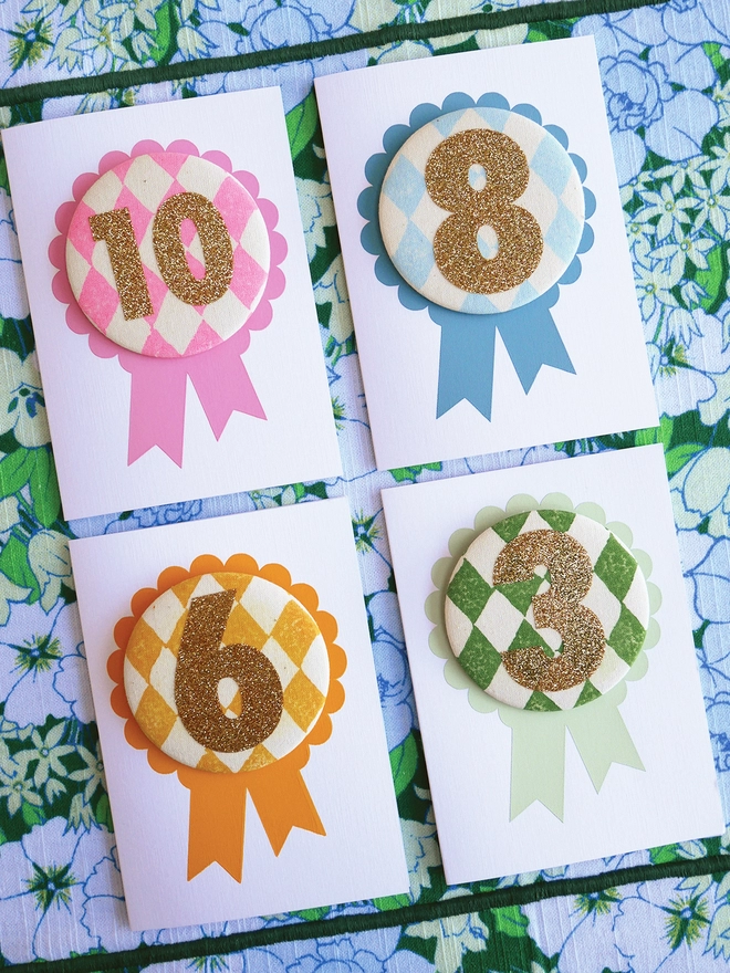 Birthday number cards