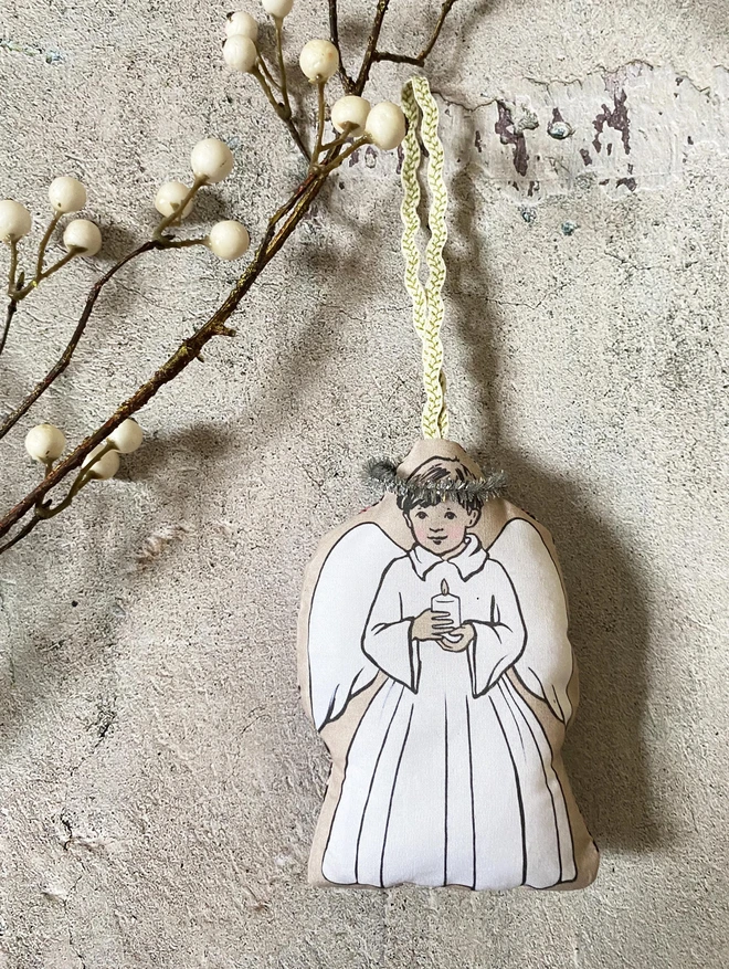 sweet boy angel tree decoration christmas topper
